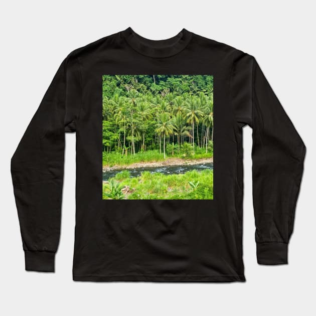 Cahulogan River, Gingoog, Misamis Oriental, Mindanao, Philippines Long Sleeve T-Shirt by Upbeat Traveler